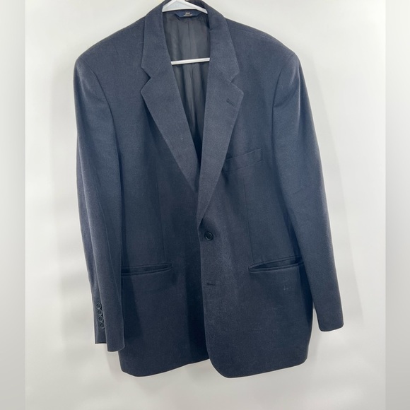 346 Brooks Brothers silk blend jacket coat dark grey size 46R - Picture 1 of 10